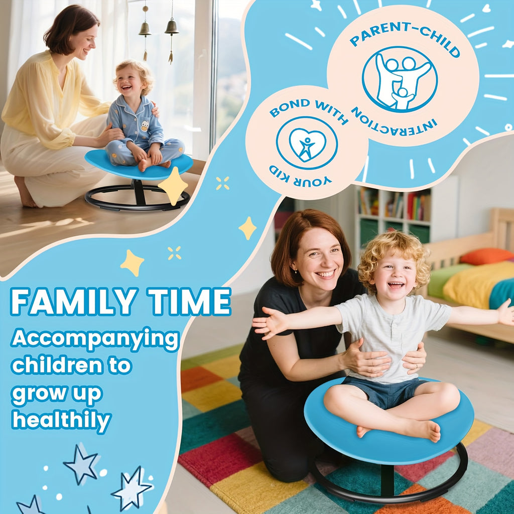 Rotating Rocking Chair for Kids: A Sensory Seat Crafted to Enhance Body Coordination, Requiring No Assembly, with a Non-Slip Feature That Is Perfect for Children with Autism - Great for Interactive Playtime Between Mothers And Their Children