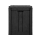 Black 118L Lockable Outdoor Storage Box - garden tools, toys and – design and construction details