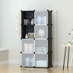 Black 8-Cube Modular Storage Shelf - bedrooms, dorms and rental homes – additional product view