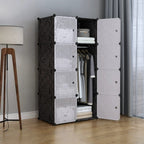 Black 8-Cube Modular Storage Shelf - bedrooms, dorms and rental homes – alternate product view