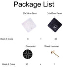 Black 8-Cube Modular Storage Shelf - bedrooms, dorms and rental homes – product detail angle
