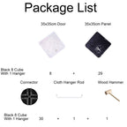 Black 8-Cube Modular Storage Shelf - bedrooms, dorms and rental homes – close-up product details