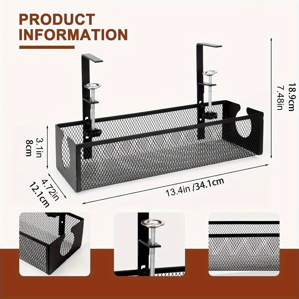 Clamp-On Under-Desk Cable Management Tray detail view 2 for Australian shoppers