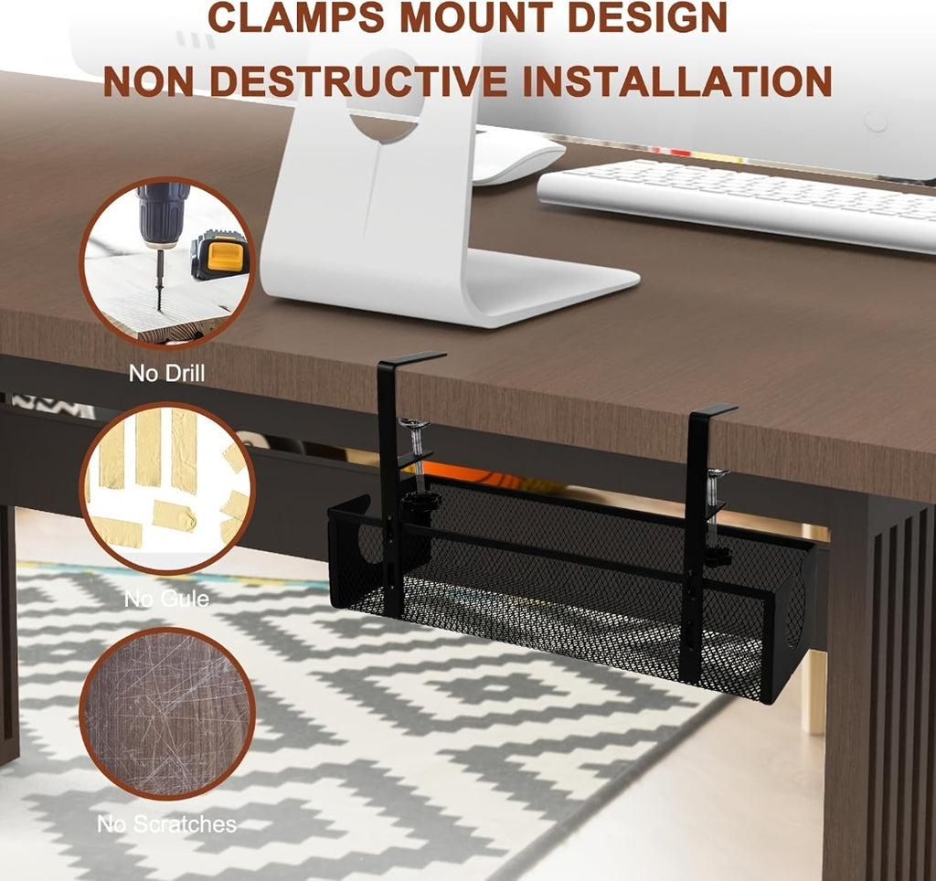 Clamp-On Under-Desk Cable Management Tray detail view 12 for Australian shoppers