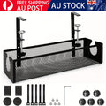 Black Clamp-On Under-Desk Cable Management Tray - home offices and – additional product view 15