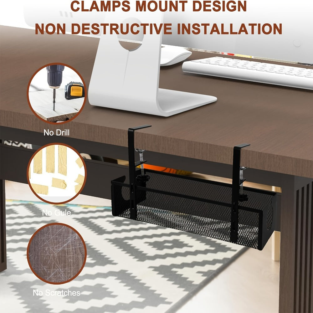 Clamp-On Under-Desk Cable Management Tray detail view 9 for Australian shoppers