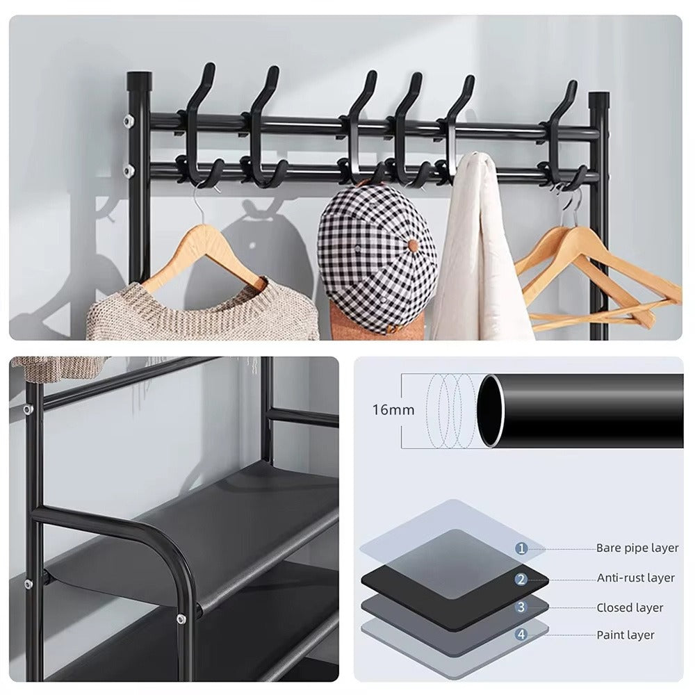 Black Freestanding Shoe Rack product detail 9