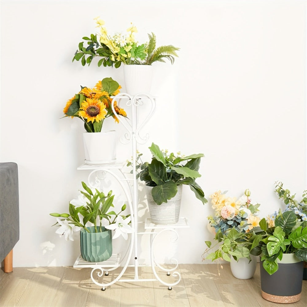 Black Metal Plant Stand - Outdoor Flower Pot Display Rack – additional product view 11