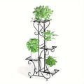 Black Metal Plant Stand - Outdoor Flower Pot Display Rack – additional product view 12