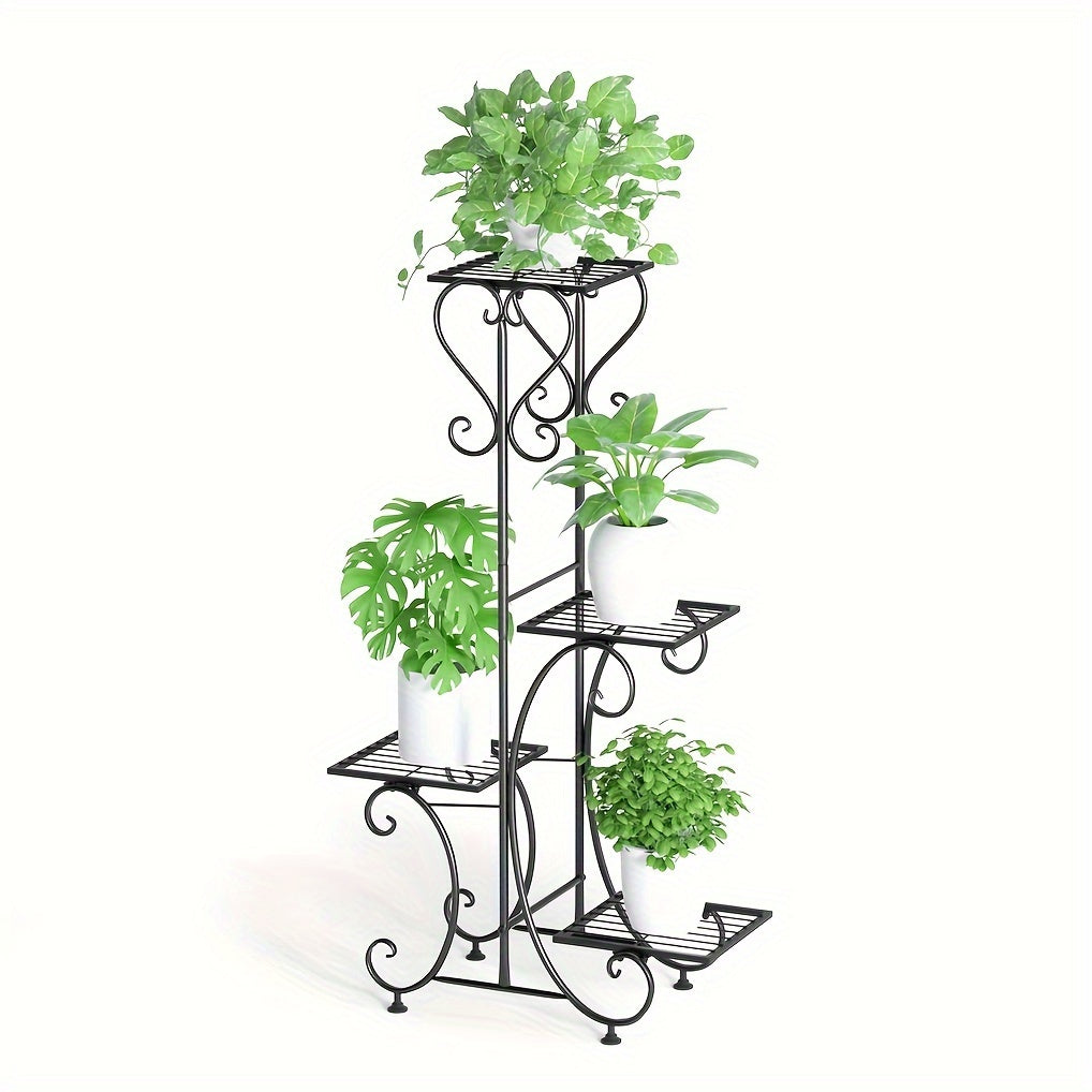 Black Metal Plant Stand - Outdoor Flower Pot Display Rack – additional product view 12