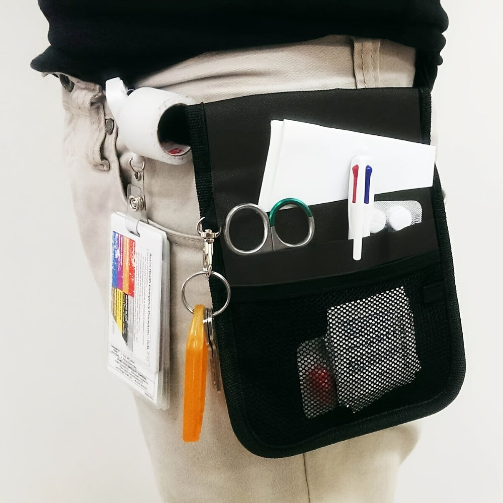Black Multi-Pocket Tool Waist Bag product detail 6