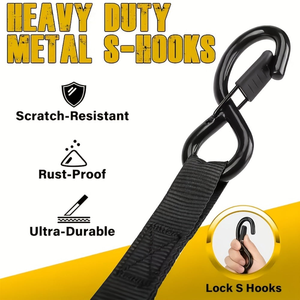 Black Retractable Ratchet Tie-Down Straps product detail 8