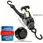 Black Retractable Ratchet Tie-Down Straps product detail 2