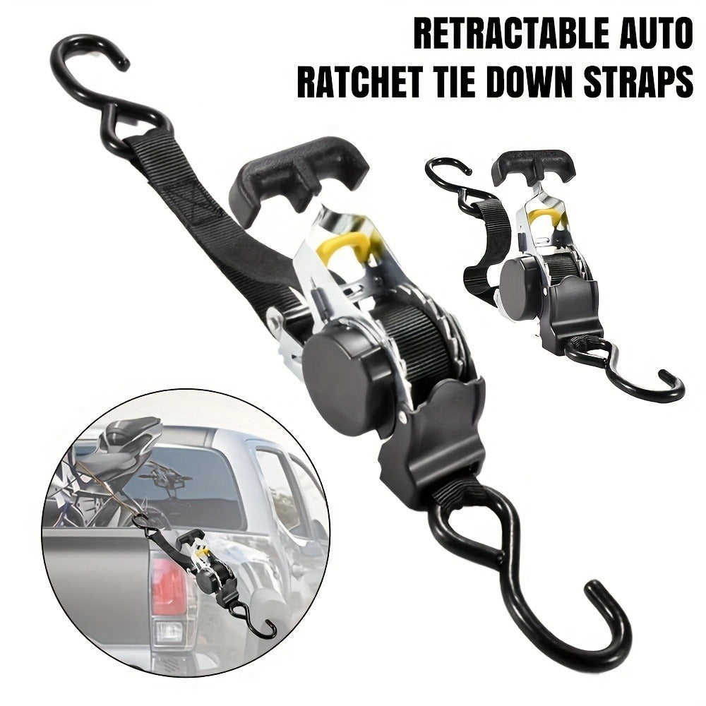 Black Retractable Ratchet Tie-Down Straps product detail 9