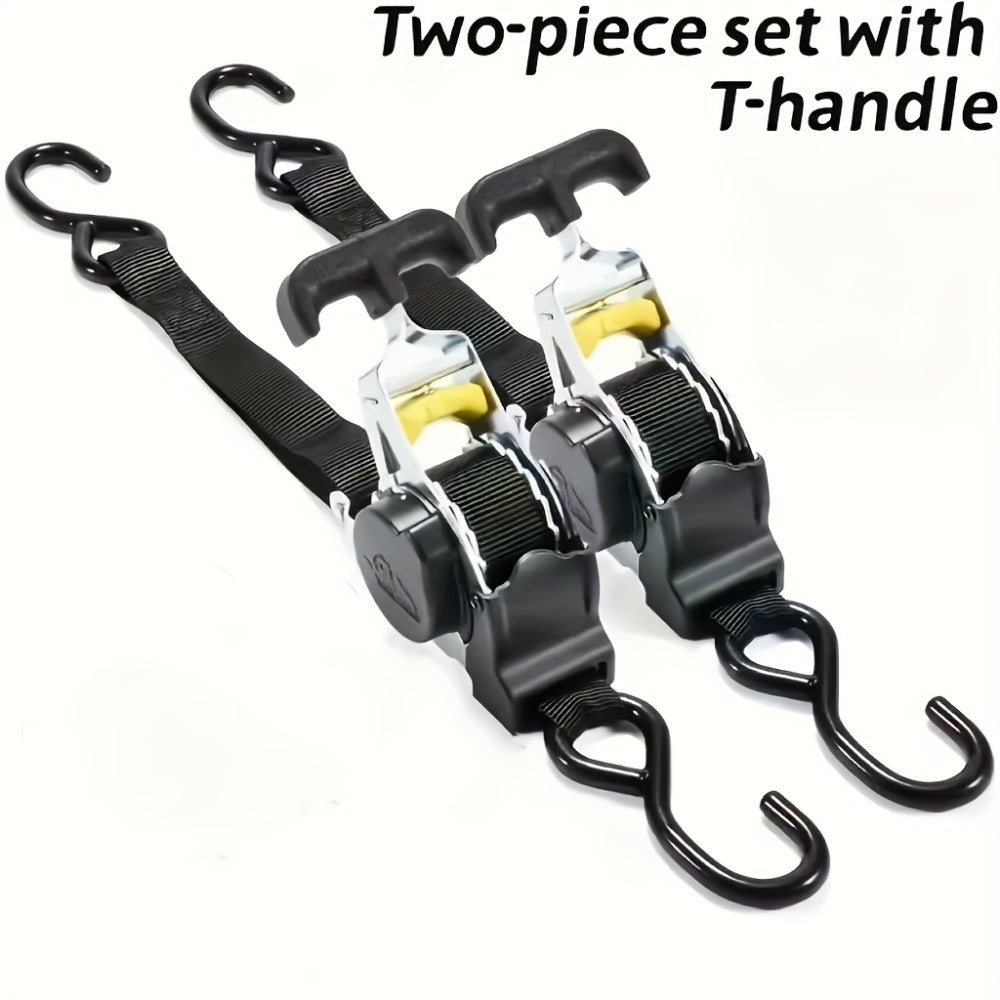 Black Retractable Ratchet Tie-Down Straps product detail 3