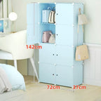 Blue 8-Cube Modular Storage Shelf - bedrooms, dorms and rental homes – design and construction details