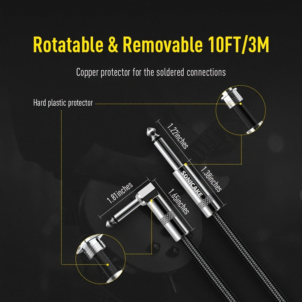 Braided Guitar Instrument Cable detail view 4 for Australian shoppers