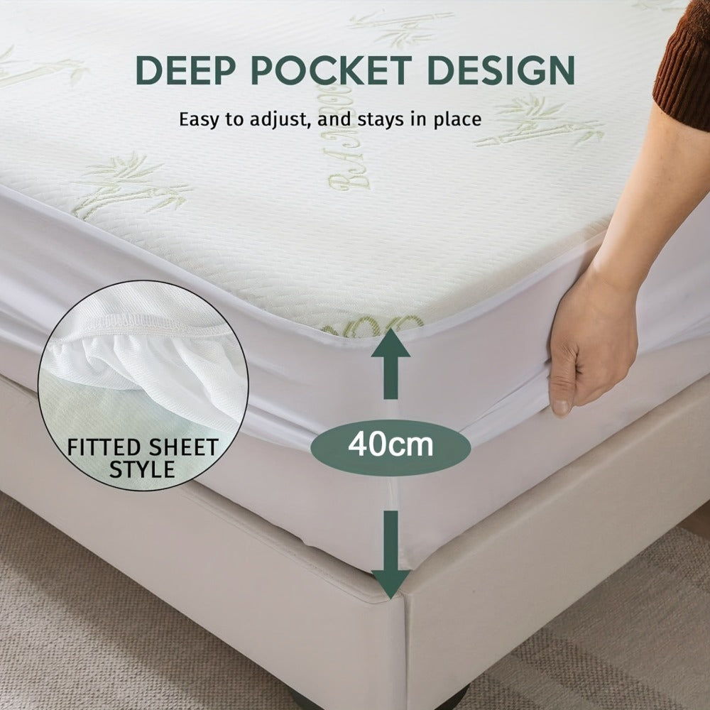 Waterproof Bamboo Blend Mattress Protector product detail 6