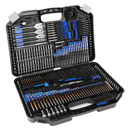Drill Bit Set, 246pcs For Cordless Drill, Drill Driver Bit Set For Wood, Metal, Masonry, Cement And Screwdriver Bits Set Combo Kit