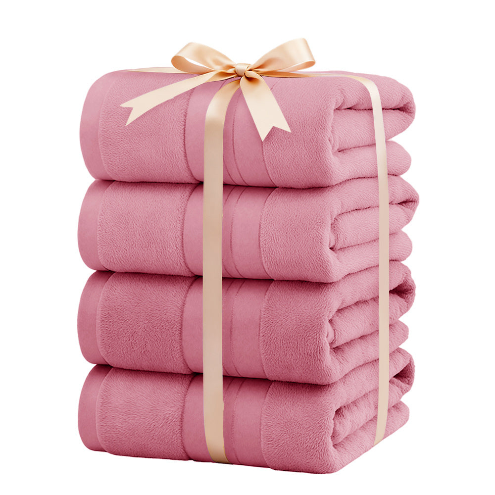 4-Piece Quick-Dry Cotton Bath Towel Set product detail 19