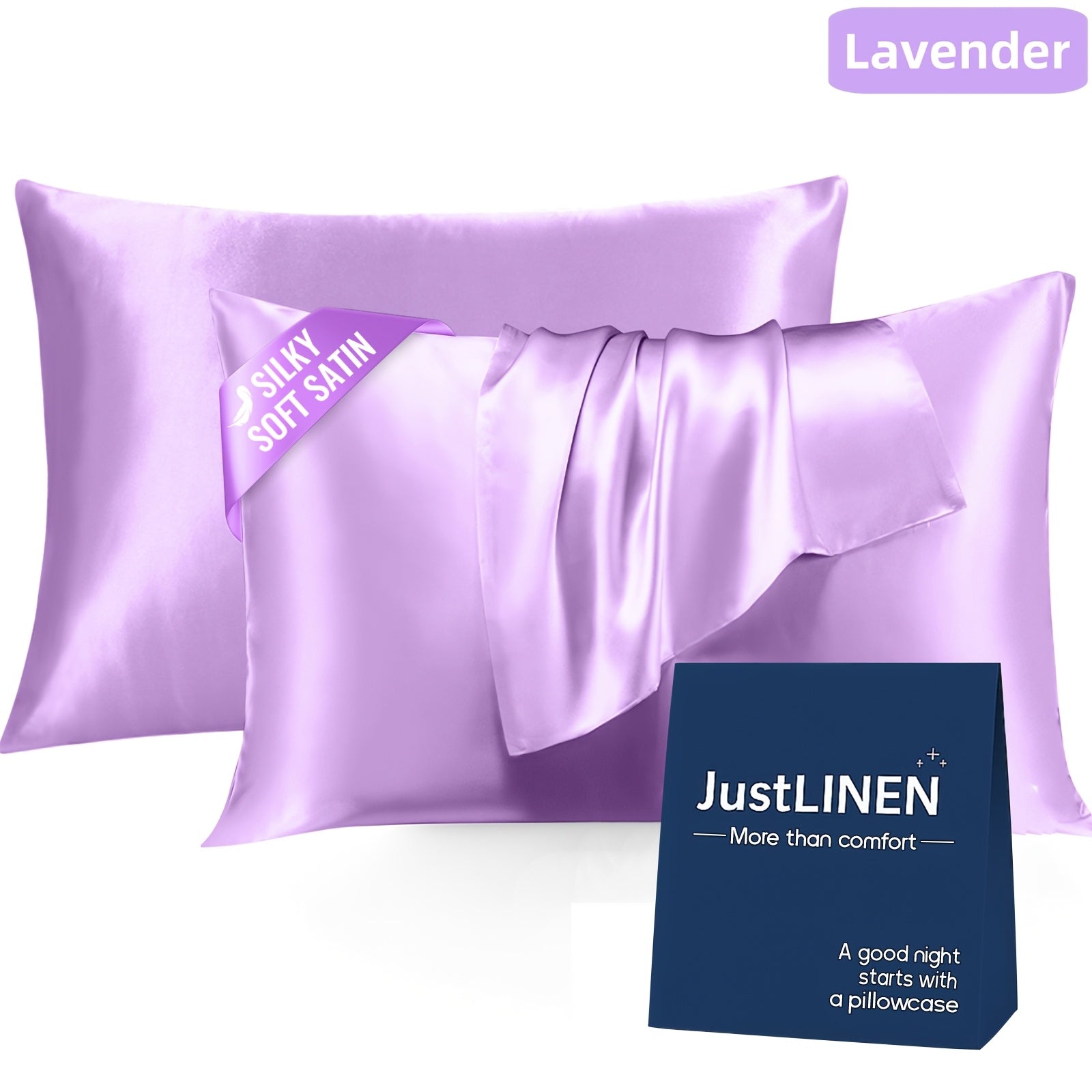 2pcs Satin Pillowcase Set - bedroom and guest-room bedding – additional product view 53