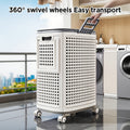 Joybos 70.03 L Laundry Basket with Lid, Handles And Wheels, Clothes Storage Bag,, Books, Home Storage Box (Pure White), Vertical Structure Space Saving Dirty Cloth Storage Basket Easy to Move And Clean, Laundry Baskets