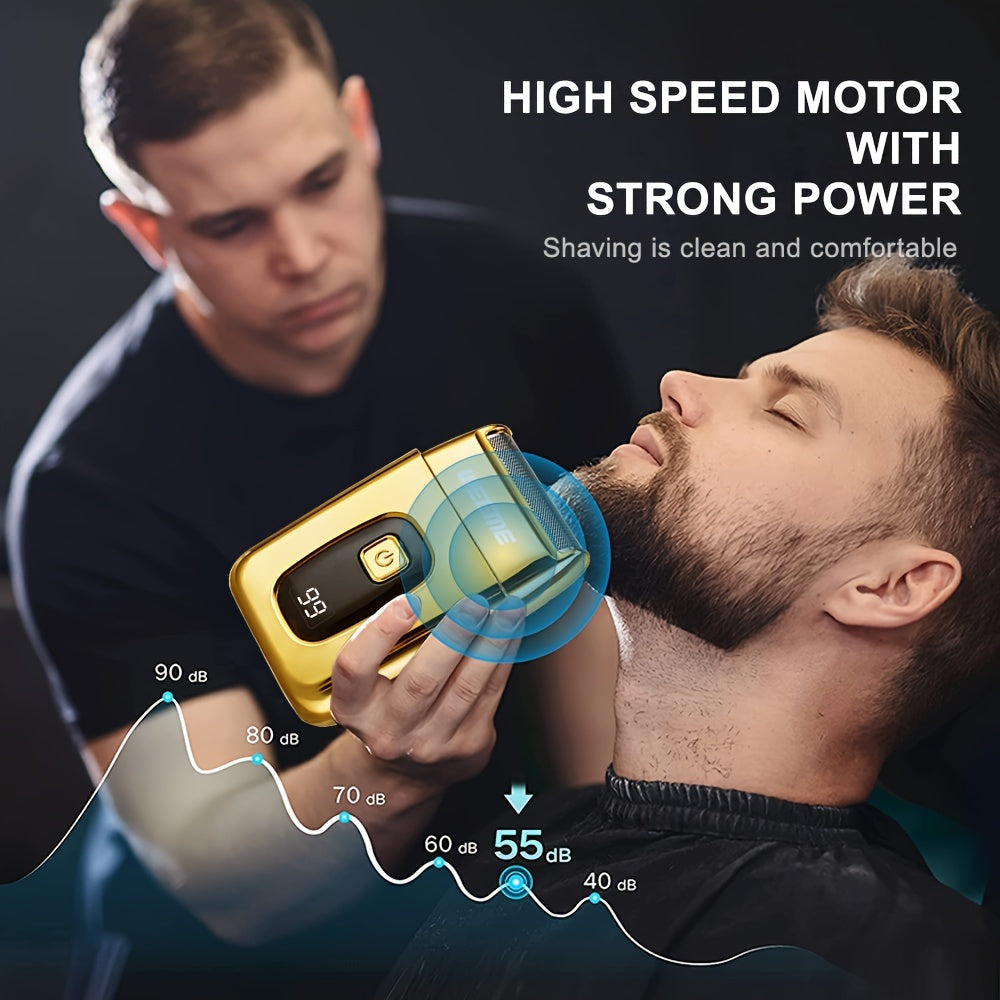 1pc/2pcs/3pcs/4pcs Professional Men'S Hair Clippers, Beard Trimmer Set - Featuring USB Rechargeable Operation, Precision Adjustable Blades, And Clear LCD Display in A Portable Compact Design for Home Grooming, Perfect Father'S Day Gift for Men