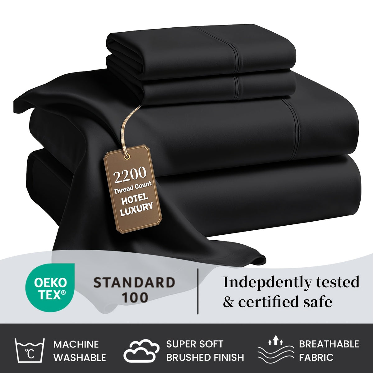 Soft Bed Sheet Set – 4-Piece 36cm Deep-Pocket Bedding – additional product view 58