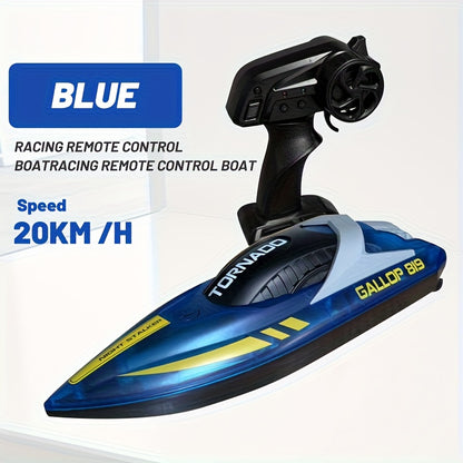 1pc/2pcs High Speed Remote Control Motor Speedboat, Up to 25km/ H Speed, Ship Flip Reset, Low Power/ Overboard Night Light Tips, Specially Suitable As A Christmas, Halloween, Birthday