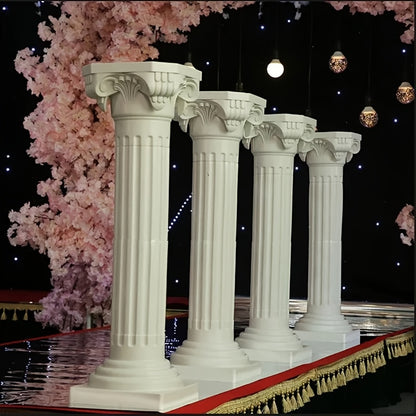 2pcs 88cm Plastic Roman Pillar Greek Column Roman Column Greek Statue, Classic Outdoor Sculpture for Garden, Office Desk Decor, Wedding Party Decoration Ornament, Home Accents