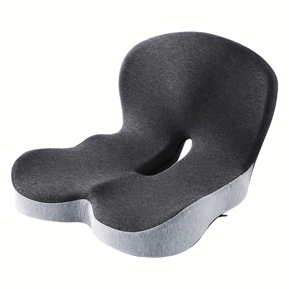 1pc Memory Foam Back Support Cushion, Designed Ergonomically for Truck Drivers, Providing Lumbar And Hip Support, with a Contour for Truck Seats, Featuring an Integrated Cushion Made of High-Density Foam