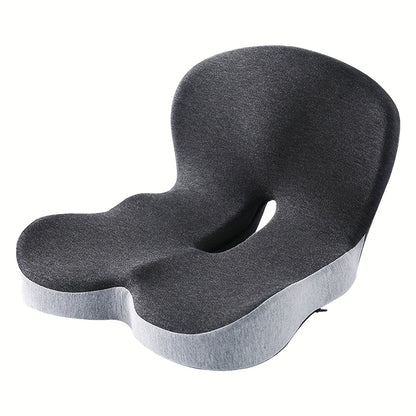 1pc Memory Foam Back Support Cushion, Designed Ergonomically for Truck Drivers, Providing Lumbar And Hip Support, with a Contour for Truck Seats, Featuring an Integrated Cushion Made of High-Density Foam