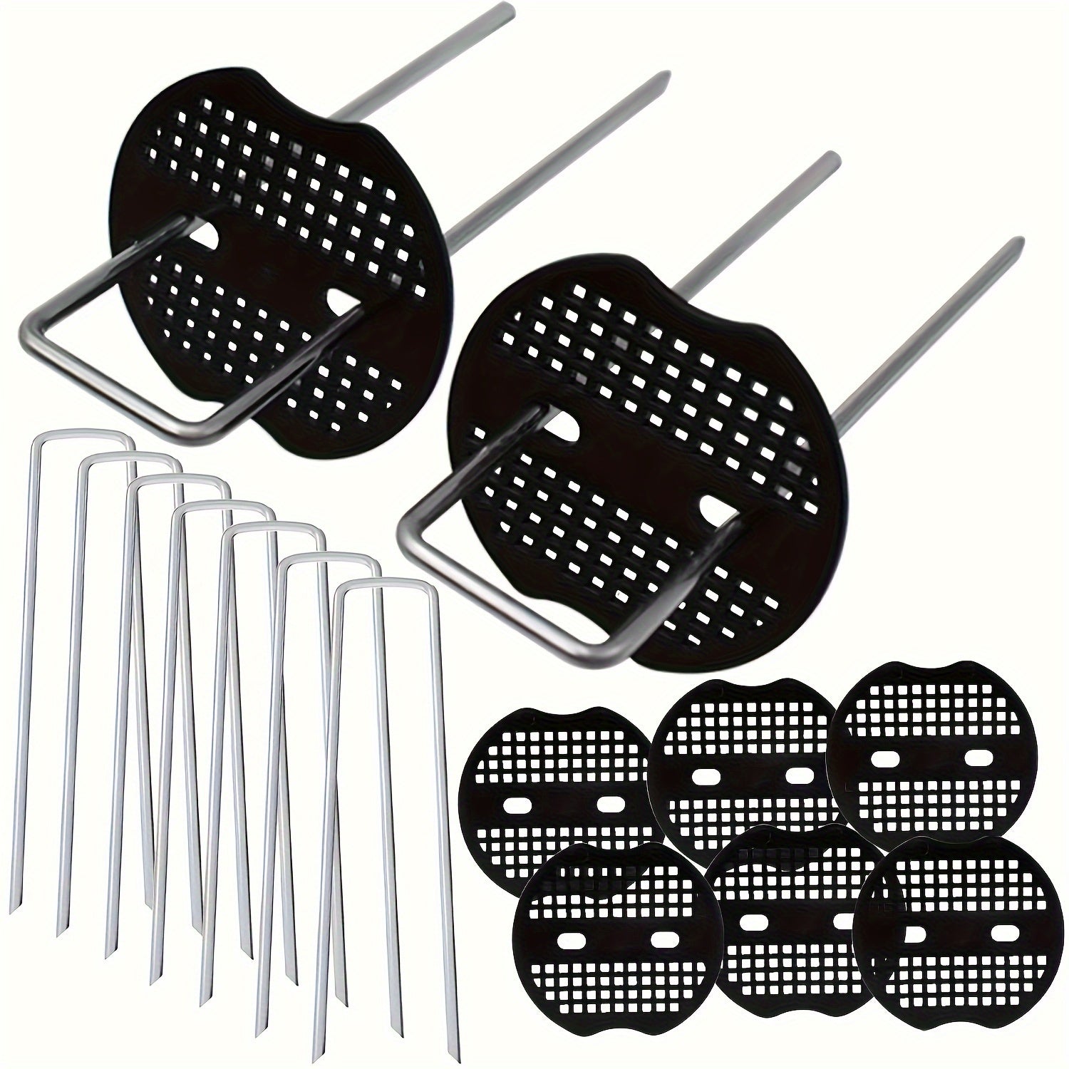 100/200pcs Heavy-Duty U-Shaped Tent Stakes with Washers - Ideal for Outdoor Tents, Gardening Fabric, Landscape Cloth, Weed Barrier, And Floor Nails