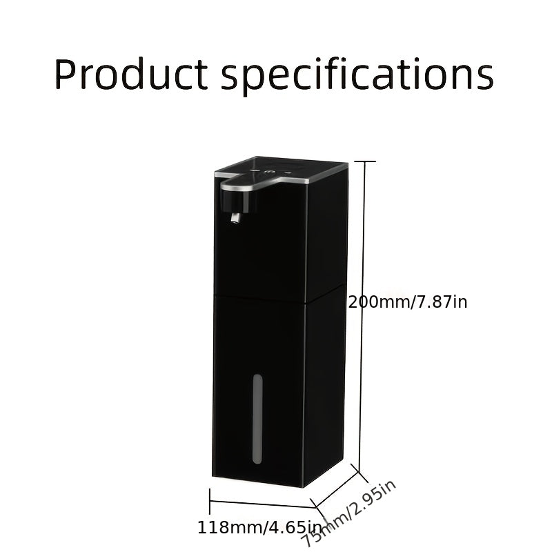 1pc 440ml Automatic Soap Dispenser, Visible Window, Liquid/foam Type, USB Charging, Four Gear Liquid Outlet Adjustment, Office, Hotel, Home, School, Bathroom/kitchen Soap Dispenser, Non-contact Soap Dispenser, Wall Mounted Or Desktop