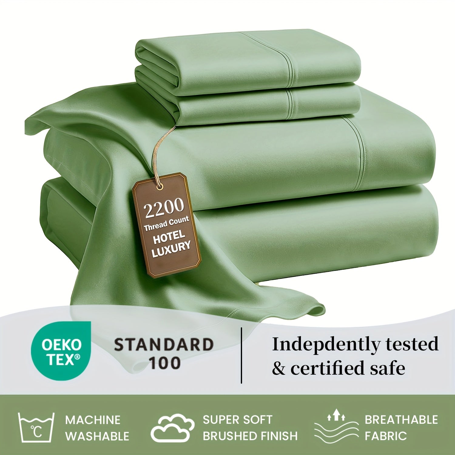 Soft Bed Sheet Set – 4-Piece 36cm Deep-Pocket Bedding – additional product view 53