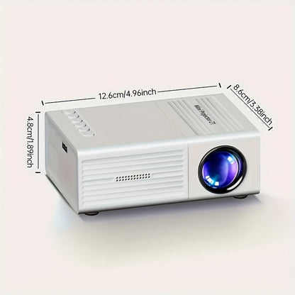 Portable Mini Projector with Full HD 1080P Support - Compatible with IOS, Android, Windows And More - Includes Remote Control, Usb-Powered, Compact Cube Design, Ideal for Smartphones, PS4, And USB Devices