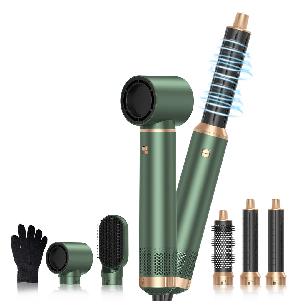 5-In-1 Ionic Hair Dryer Kit, 110000 RPM High-Speed, 1000W, with Diffuser, Automatic Curling Wand, Straightening, And Styling, Hair Dryer for Bathroom Valentine'S Day Gift