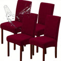 4/6pcs 100% Waterproof Dining Room Chair Covers Stretch Parsons Chair Slipcovers for Dining Room Kitchen Chair Protector Cover, Removable, Washable