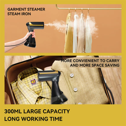 1700W Handheld Garment Steamer, Fast Heating And Wrinkle Removal, 335Ml, Compact And Portable, Suitable for All Fabrics, Ideal for Home And Travel