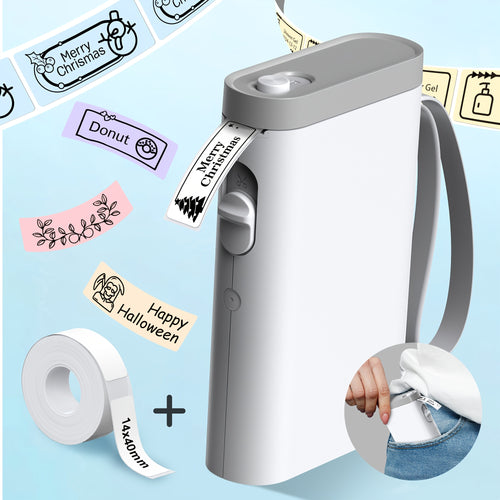 P21 Wireless Portable Label Maker with 14x40mm Paper - Thermal Printer for Home Office Organization, USB/Battery Powered, Multiple Templates for Phone & Storage Use