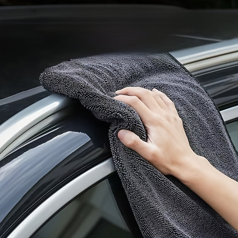 5pcs Ultra-Soft Microfiber Cleaning Cloths - Lint-Free, Multi-Purpose Kitchen & Bath Towels for Car Detailing, Polishing, and Household Cleaning, Textured Surface Cloth | Absorbent Fabric