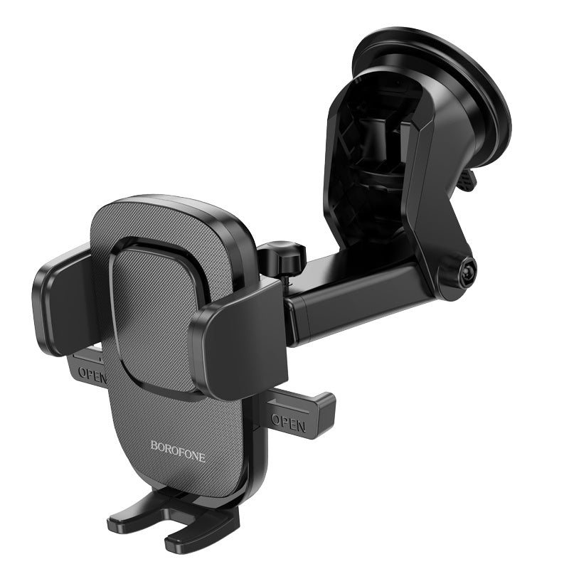 Borofone H60 Car Phone Holder – Hands-Free Car Mount, Adjustable 360° Rotation, Strong Suction Cup, Compatible with Smartphones