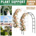 Sturdy 2.4M Metal Garden Arch, Large Outdoor Wedding Arches, Heavy-Duty Steel Archway Support Frame for Climbing Plants, Lawn And Birthday Party Decorations