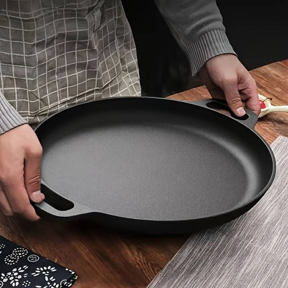 Cast Iron Frying Pan - for Kitchen with Practical Design – alternate product view