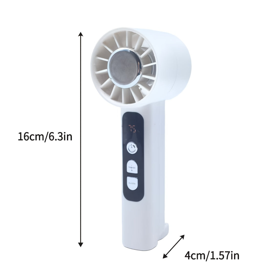 2pcs USB Rechargeable Handheld Fan/Small Portable Desktop Fan/Adjustable 1 to 100 Wind Power Display Power/Summer Camping Travel Outdoor Indoor Tools/Long Press Infinite Speed Regulation/1800mAh Battery/180g/Lightweight And Convenient/Grey&White/Portable
