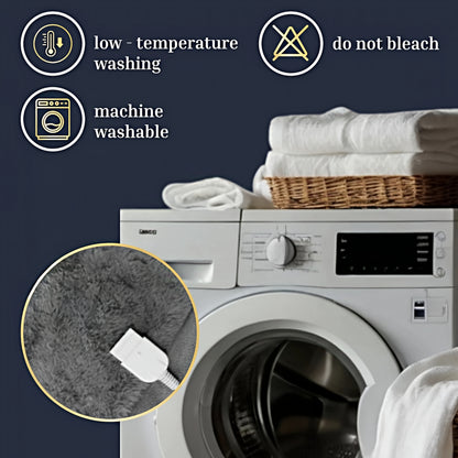 Electric Blanket 130 X 160 Cm - Heated Blanket & Heating Blanket, 5 Temperature Settings & Automatic Shutoff, Overheat Safety Feature, Washable in Machine, Cozy Warm Blanket for Bed & Couch, Flannel Electric Throw Blanket