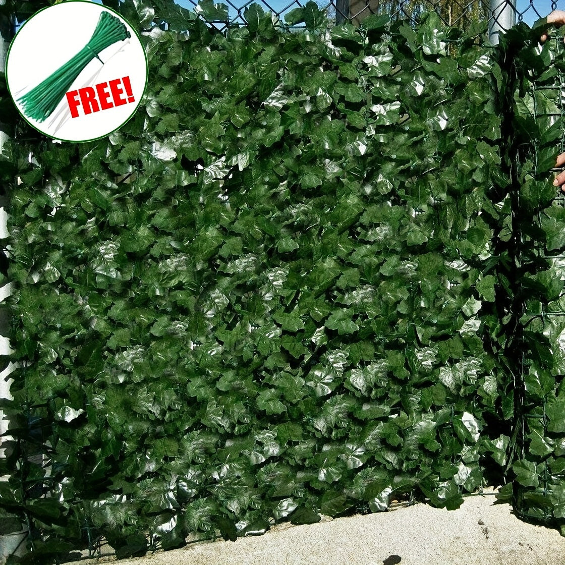 Artificial Ivy Privacy Fence - 3M-15M Wall Screen - Faux Greenery Backdrop - Ivy Vine Leaf Hedges Fence Panels For Patio, Balcony, Garden, Backyard Indoor Outdoor Decor