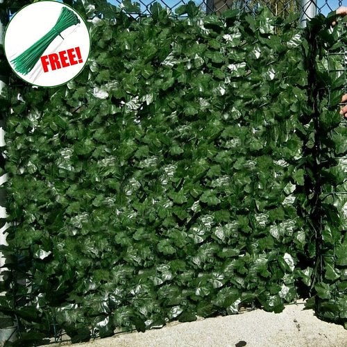 Artificial Ivy Privacy Fence - 3M-15M Wall Screen - Faux Greenery Backdrop - Ivy Vine Leaf Hedges Fence Panels For Patio, Balcony, Garden, Backyard Indoor Outdoor Decor