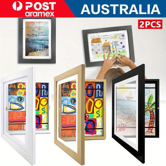 2pcs Art Frames, A4 Size 33 * 24cm Picture Frames For Home Office Decoration