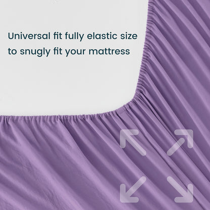 Vintage Washed Sheet Sets - Extreme Soft, Comfortable, Breathable, Relaxed Wrinkled Texture - Premium 2200TC Flat Fitted Sheet Pillowcases Set Soft for All Seasons